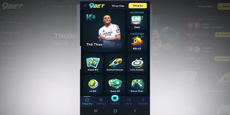 giao-dien-9bet-sau-khi-cai-dat-cho-android
